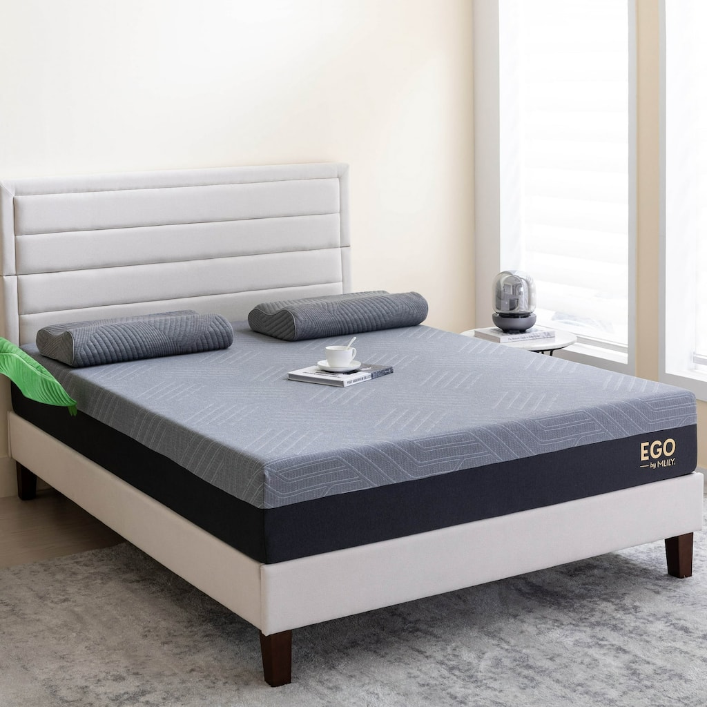 Full Size Upholstered Platform Bed Frame / Mattress Foundation / Wood Slat Support / No Box Spring Needed / Easy Assembly