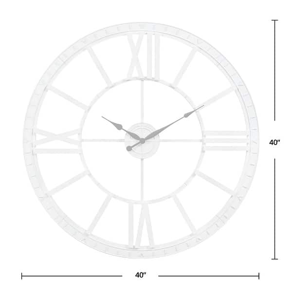 Firstime Co Big Time Wall Clock Plastic 40 X 2 X 40 In American Designed 40 X 2 X 40 In Overstock 28907820 Oil Rubbed Bronze