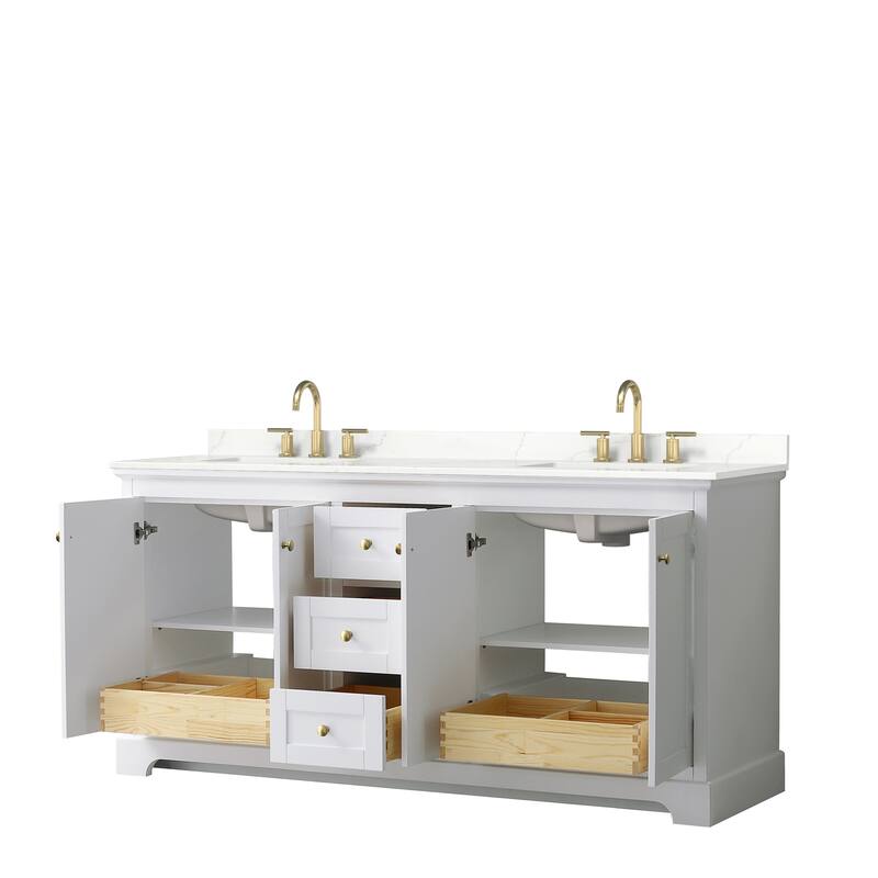 Avery 72-inch Double Vanity, Quartz Top
