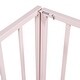 preview thumbnail 10 of 8, Pink Twin Size Metal Floor Bed Frame with Fence & Door
