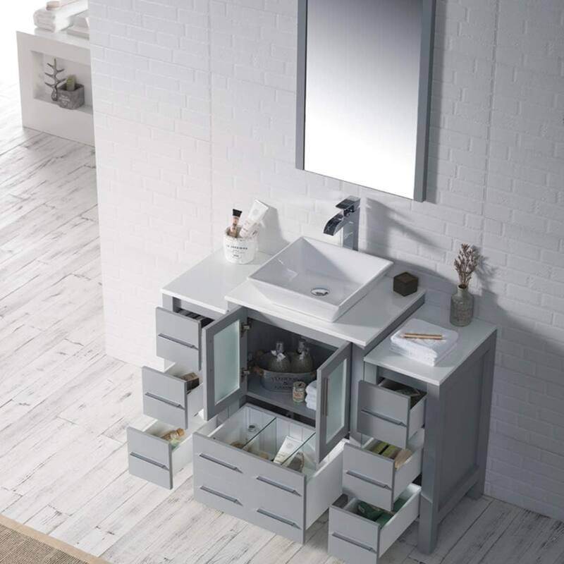 Blossom Sydney 48" Bathroom Vanity with Double Side Cabinets & Mirrors