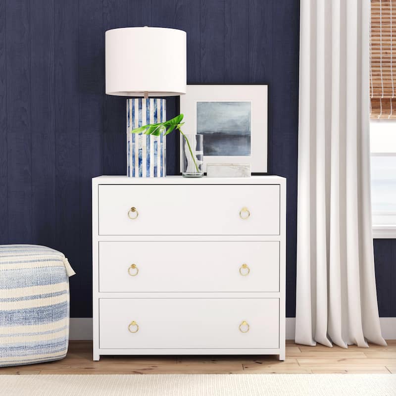 Butler Lark 3 Drawer Chest - White