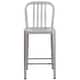 preview thumbnail 32 of 116, 2 Pack 24'' High Metal Indoor-Outdoor Counter Height Stool w/ Vertical Slat Back