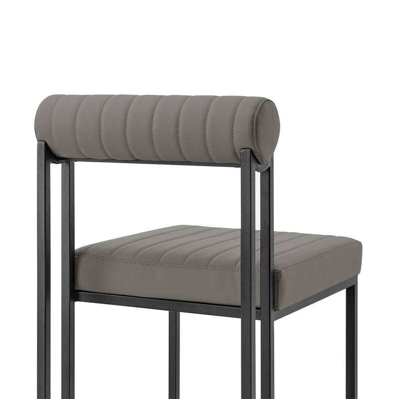 Anastasia Modern Upholstered Metal Dining Chairs - Set of 2