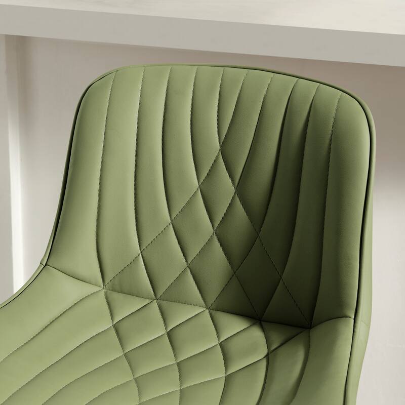 Roundhill Furniture Kovyn Contemporary Adjustable Barstool with Faux Leather Swivel Seats, Set of 2