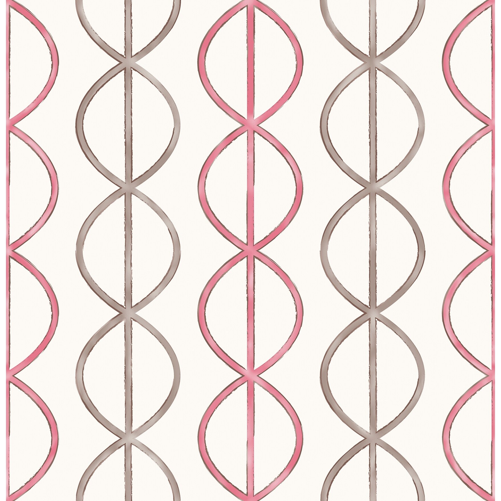 Sam Banning Stripe Pink Geometric Wallpaper Overstock 31999962 Abstract floral pattern, geometric wallpaper, pink, self adhesive, reusable, removable wall mural #99. overstock com