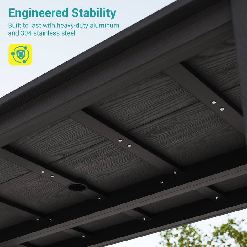 HIPS Outdoor Dining Set All-weather Patio Table and Chairs(Set of 7)