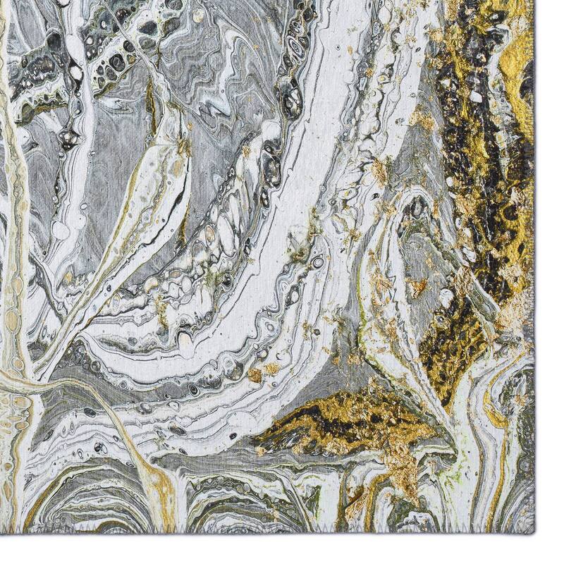Indoor/ Outdoor Addison Karina Abstract Washable Area Rug
