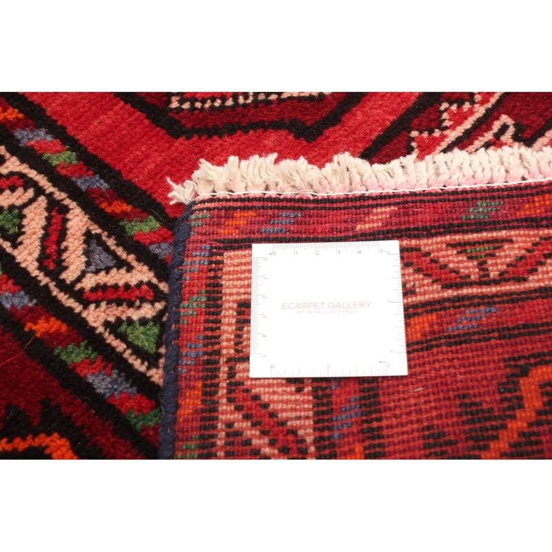 Hand-knotted Authentic Turkish Red Wool Rug - 5'4" x 10'2"/5'4 x 10'2