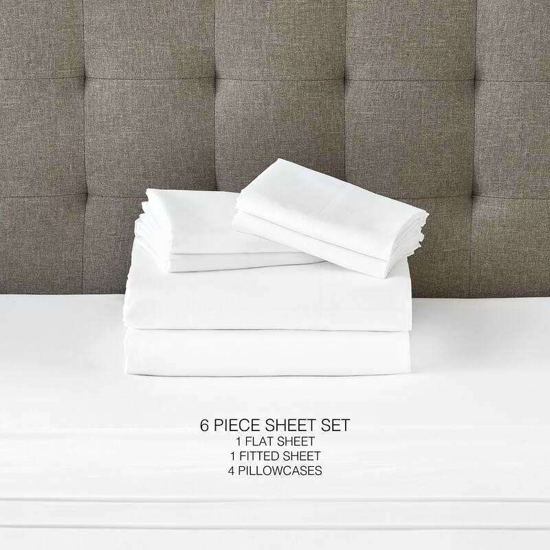 Restonic ComfortCare Hybrid Restful Nights Firm, Queen + 12-Piece Premium Comfort Bedding Pack, Queen Size