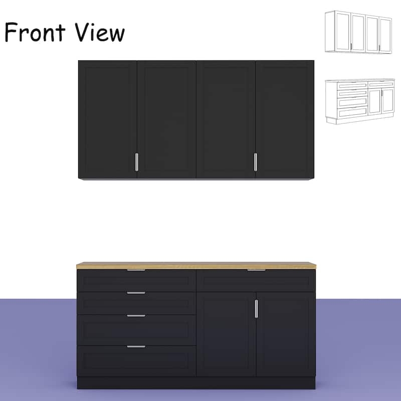 Black Cupboard,Wooden Sideboard Buffet Cabinet with Storage,Suitable for Organizing Pantry,Kitchen,Garage