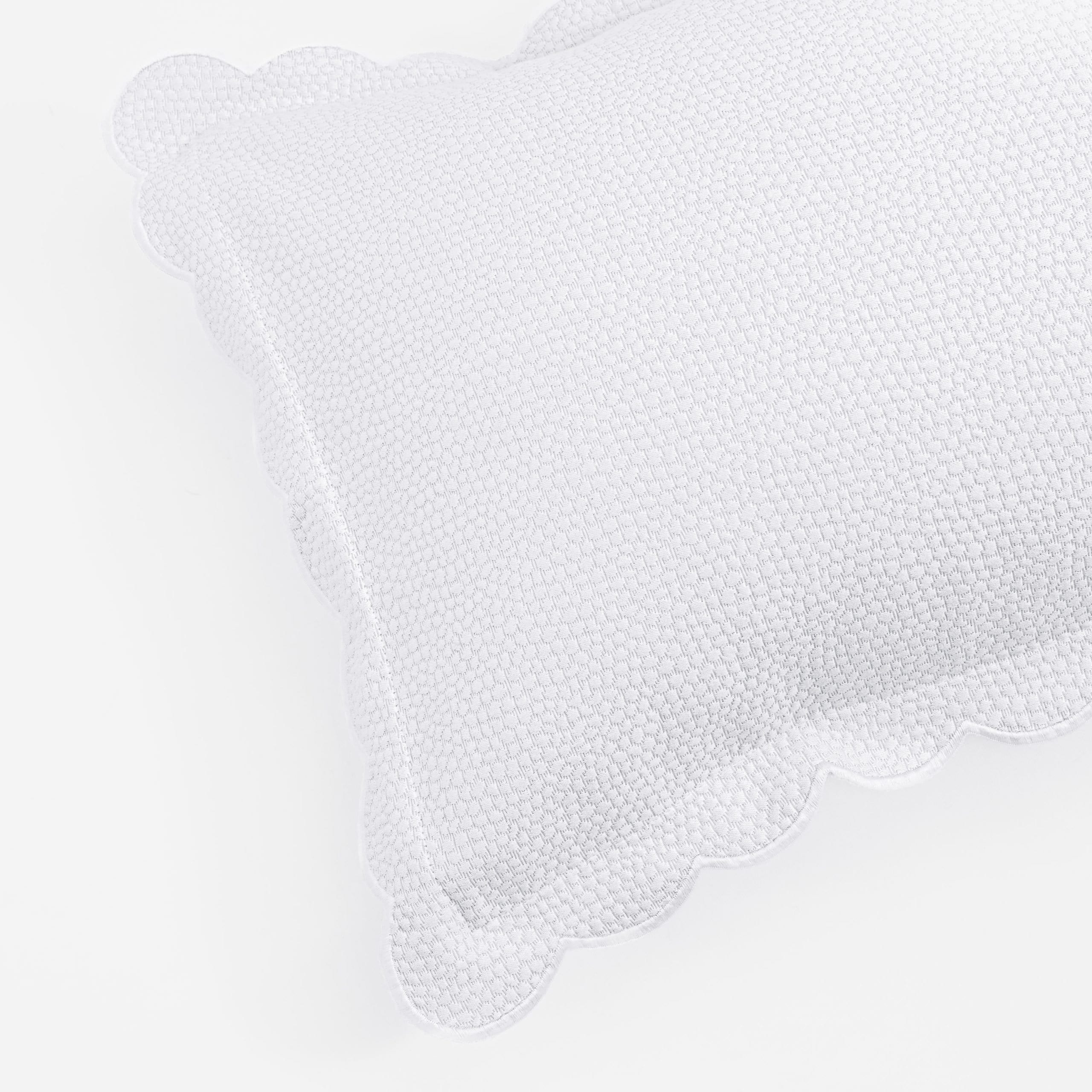 Hugo Matelasse. Cotton, White, Euro Sham