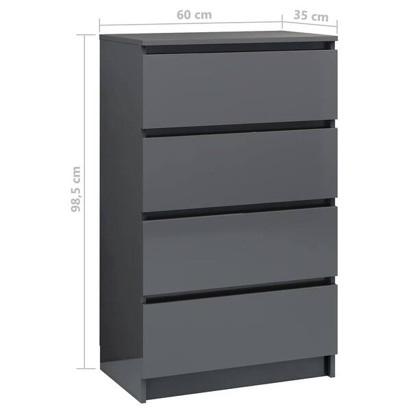 dimension image slide 3 of 4, vidaX Sideboard Engineered Wood Storage Dresser Side Cabinet Multi Colors