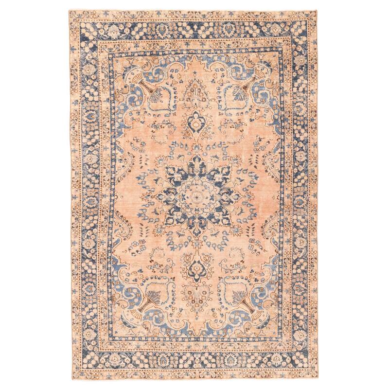 ECARPETGALLERY Hand-knotted Antalya Vintage Blush Wool Rug - 5'11 x 8'9