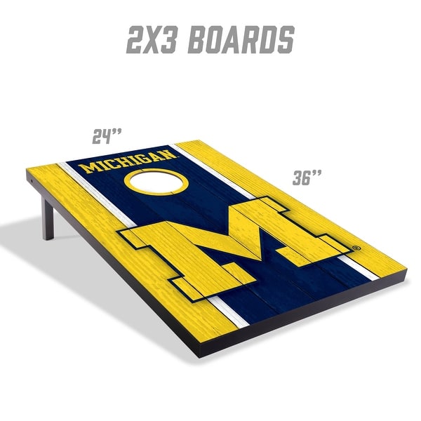 Michigan Wolverines NCAA Compact 2x3 Tailgate Cornhole Board Set