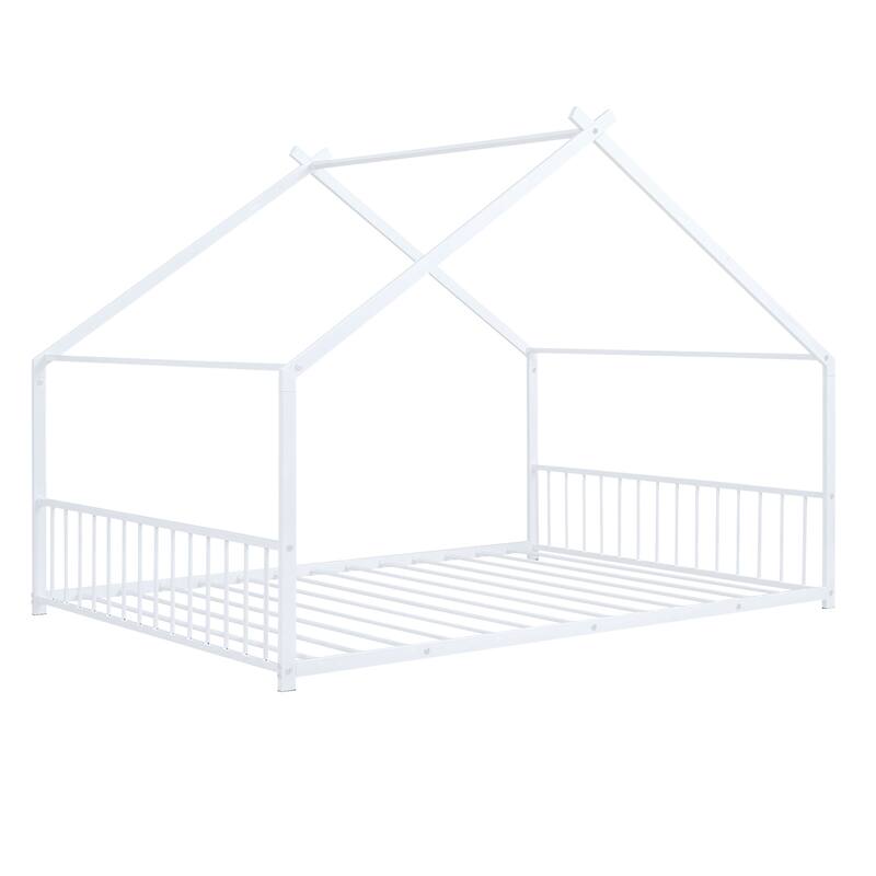 Full Size Metal House Bed