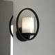 preview thumbnail 1 of 8, Princeton 1 Light Black Transitional Wall Sconce White Glass - 8-in W x 11-in H x 6.5-in D Black - 8-in W x 11-in H x 6.5-in D