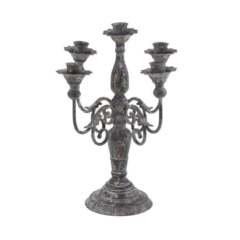 Metal Candelabra - Gray or White - Roche River Decor
