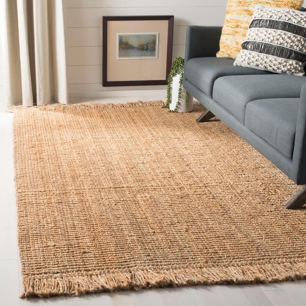 SAFAVIEH Handmade Natural Fiber Sidse Casual Solid Jute Rug