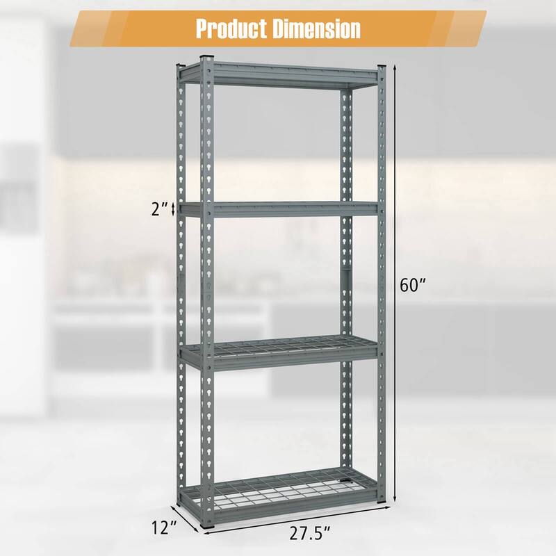 Costway 1/2/3/4 PCS 4-Tier Metal Shelving Unit Heavy Duty Wire Storage