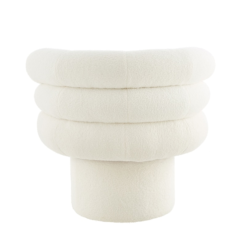 Christopher Knight Home - Swivel Bliss American Design Upholstered Round Swivel Barrel Chair with Teddy Fleece Fabric