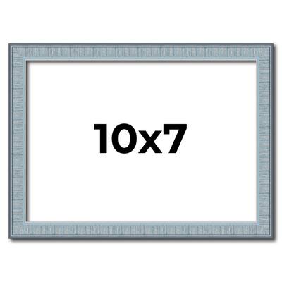 10x7 Frame Rustic Sky Blue Solid Wood Picture Frame | 0.75 Inch