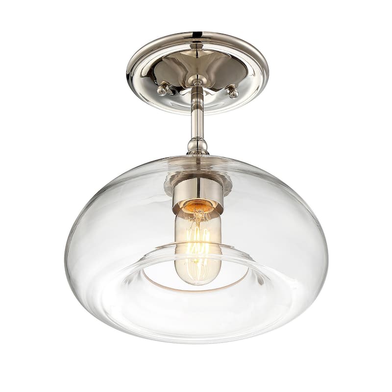 Meridian M60017 Single Light 11" Wide Semi-Flush Ceiling Fixture