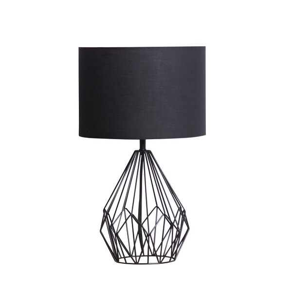 Lauren Taylor - Metal Wire Table Lamp with Shade - 20x12". Opens flyout.
