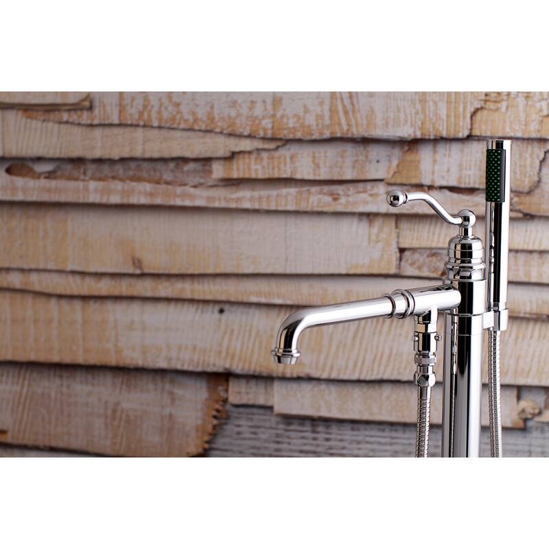 Kingston Brass English Country Freestanding Tub Faucet with Hand Shower