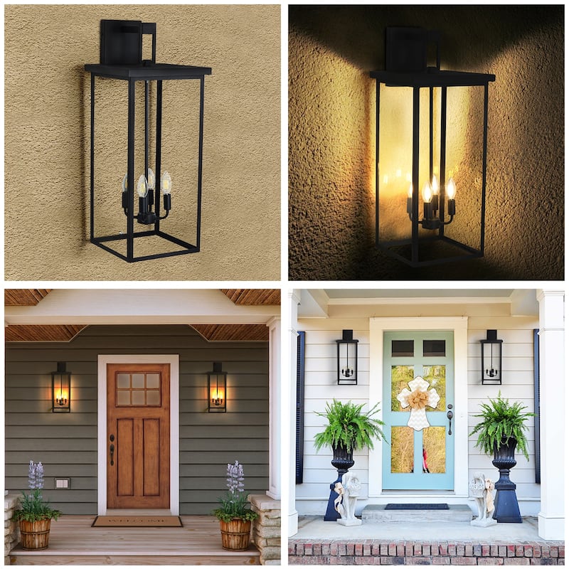 Outdoor Wall Light Fixture Wall Mount Outdoor Wall Sconce Lantern, Outside Light for House Front Door Garage