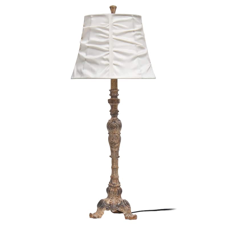 Lalia Home 31" Tall Embellished Table Lamp with Ruffled Cream Shade - 31
