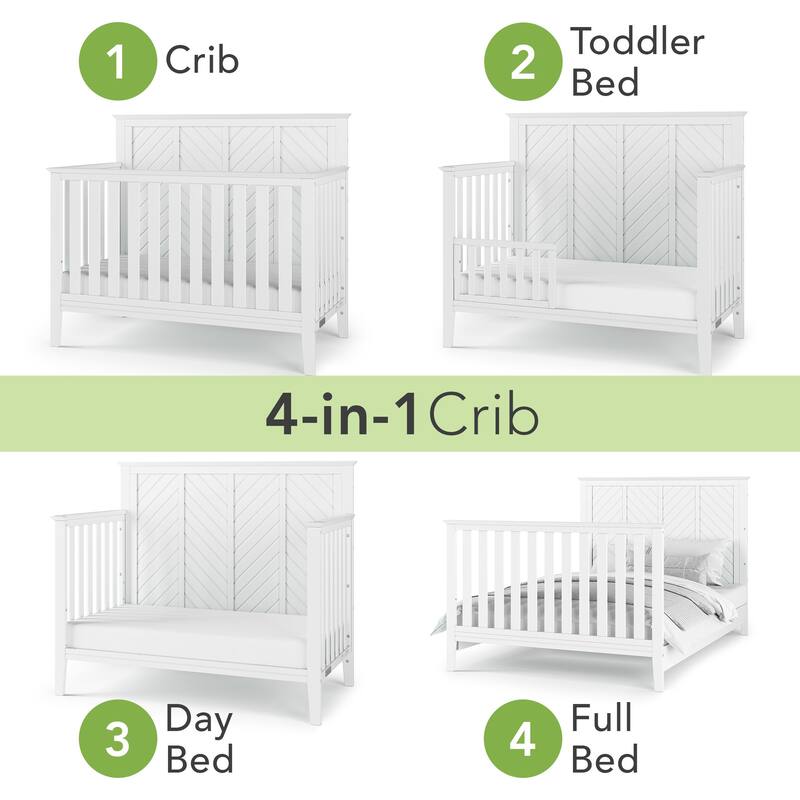 Child Craft Atwood 4-in-1 Convertible Baby Crib - N/A