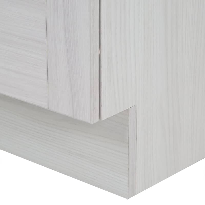 Spring Mill Cabinets Noelani 24" Bathroom Vanity With 2-Door Cabinet, Drawer, and White Sink Top