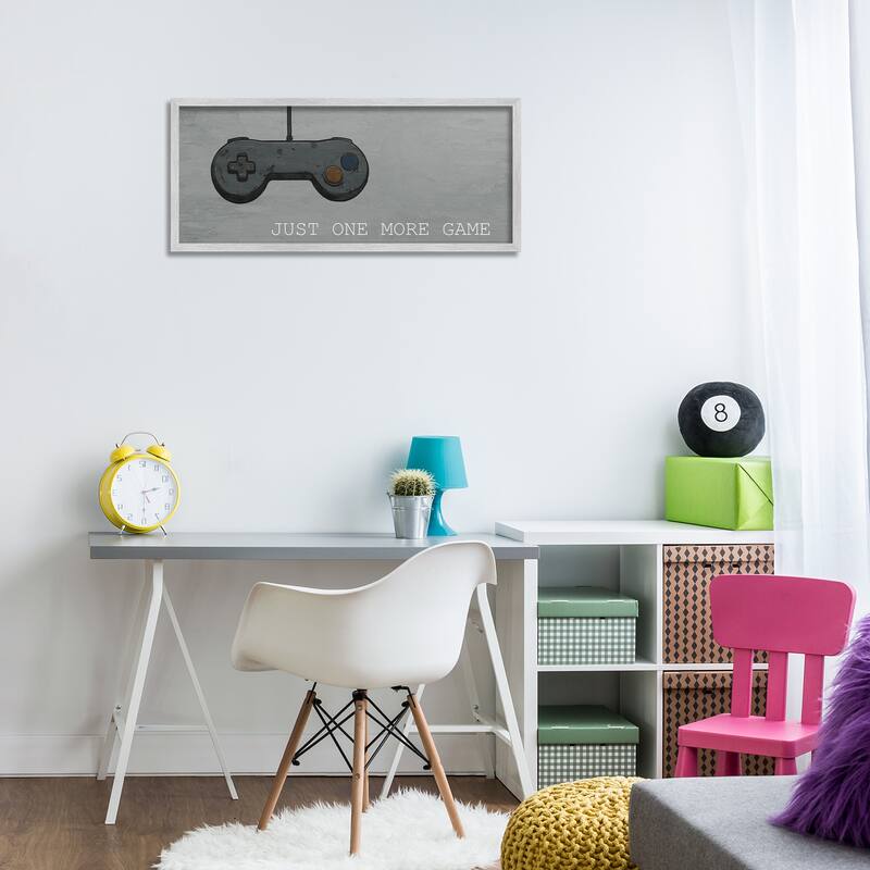 Stupell Just One More Rustic Gaming Framed Giclee Art Design By Kim Allen