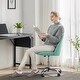 preview thumbnail 15 of 46, Armless Fabric Home Office Desk Chairs, Adjustable Height Swivel Task Vanity Chair, Task Chairs with Swivel Wheels - N/A