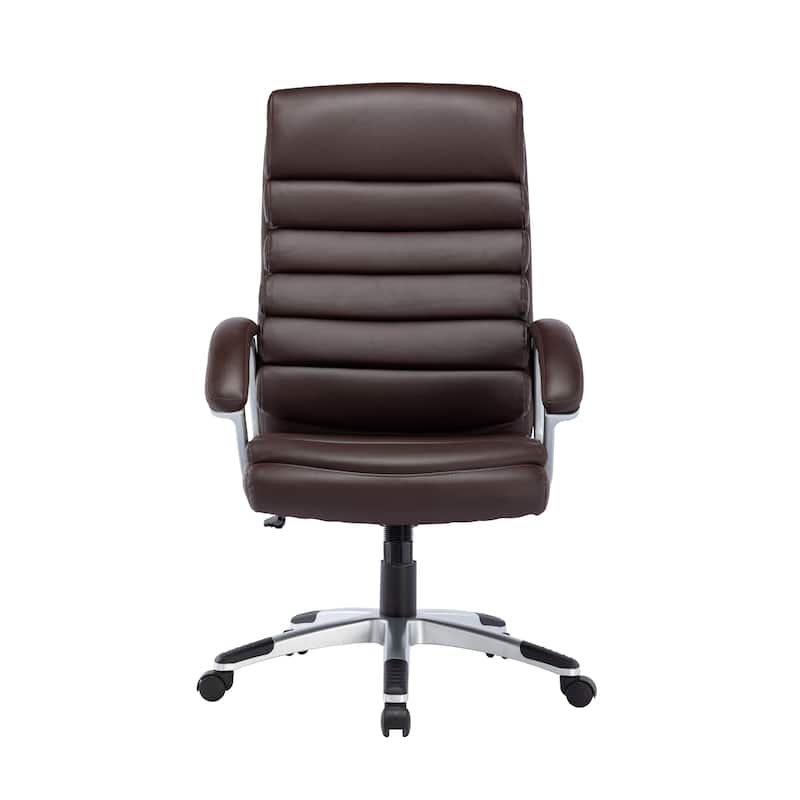 Porthos Home Neils Executive Office Chair, PU Leather, Roller Wheels