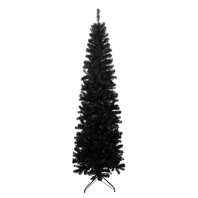 7.5FT Slim Artificial Christmas Tree Includes Foldable Metal Stand