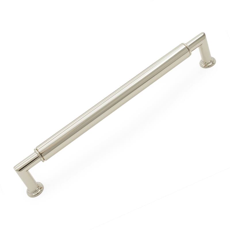 RK International Cylinder 8 Inch Center to Center Handle Cabinet Pull - Polished Nickel