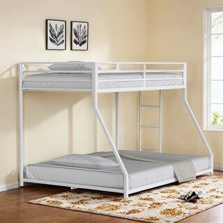 Sturdy Twin Over Full Bunk Bed Metal for Kids & Adult,w/Stable Ladder