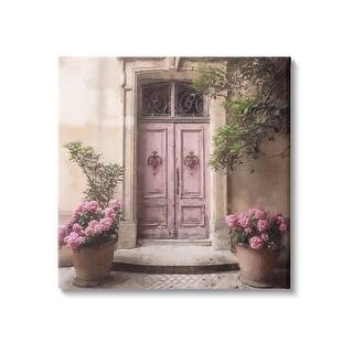 Stupell Pink Floral Doorway Canvas Wall Art Design by Riley B - Bed ...
