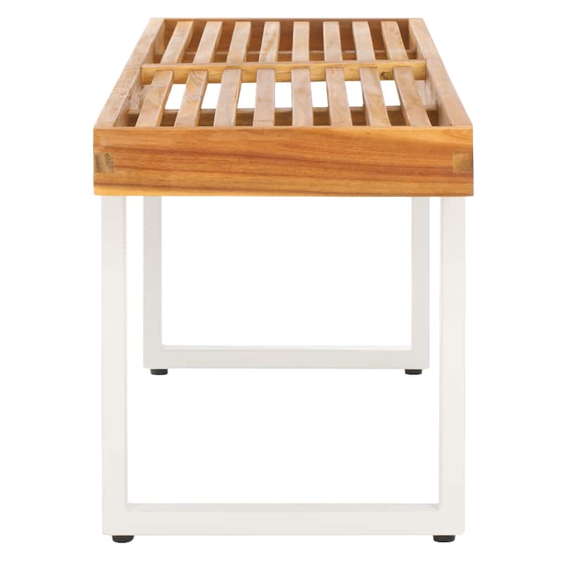 SAFAVIEH Dayanara Solid Wood Outdoor Bench - 15Wx60Dx18H