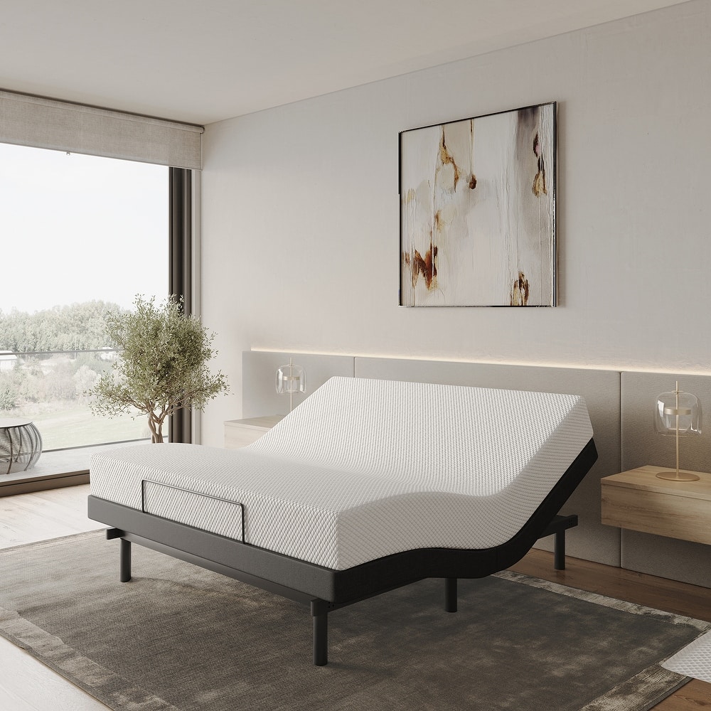 Nestl Adjustable Massaging Bed Frame Base with Wireless Remote