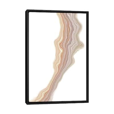 iCanvas "Taupe Liquefied" by 5by5collective Framed Canvas Print