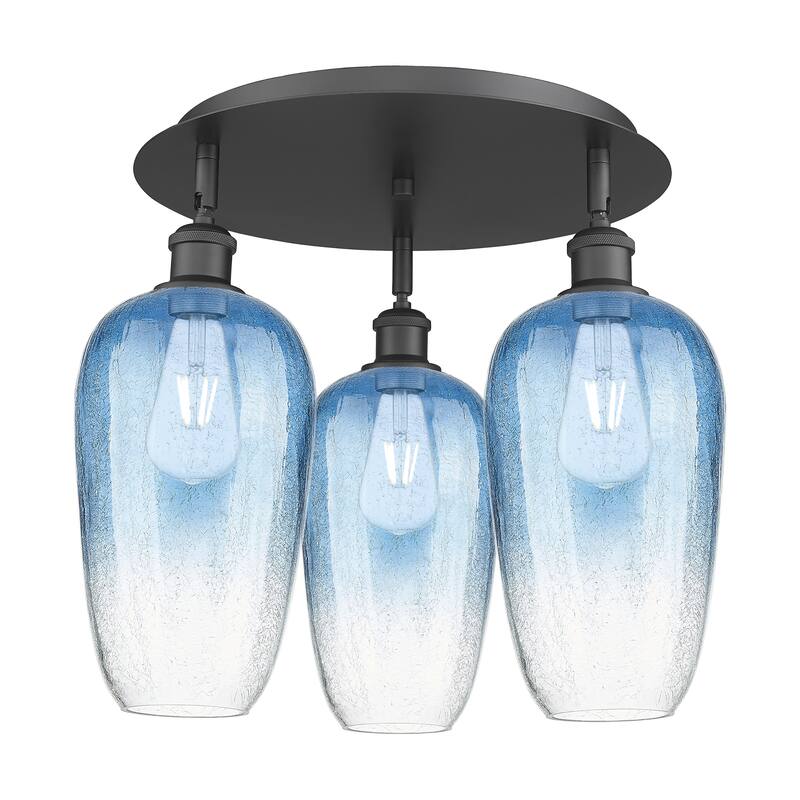 Innovations Lighting Endless Possibilities Ballston - Brookhaven Flute - 3 Light 19" Flush Mount