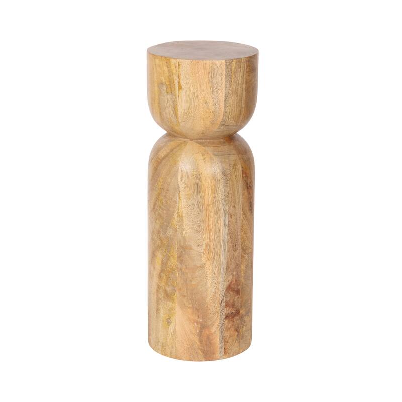 Kate and Laurel Teo Round Drink Table - Natural - 8x8x22