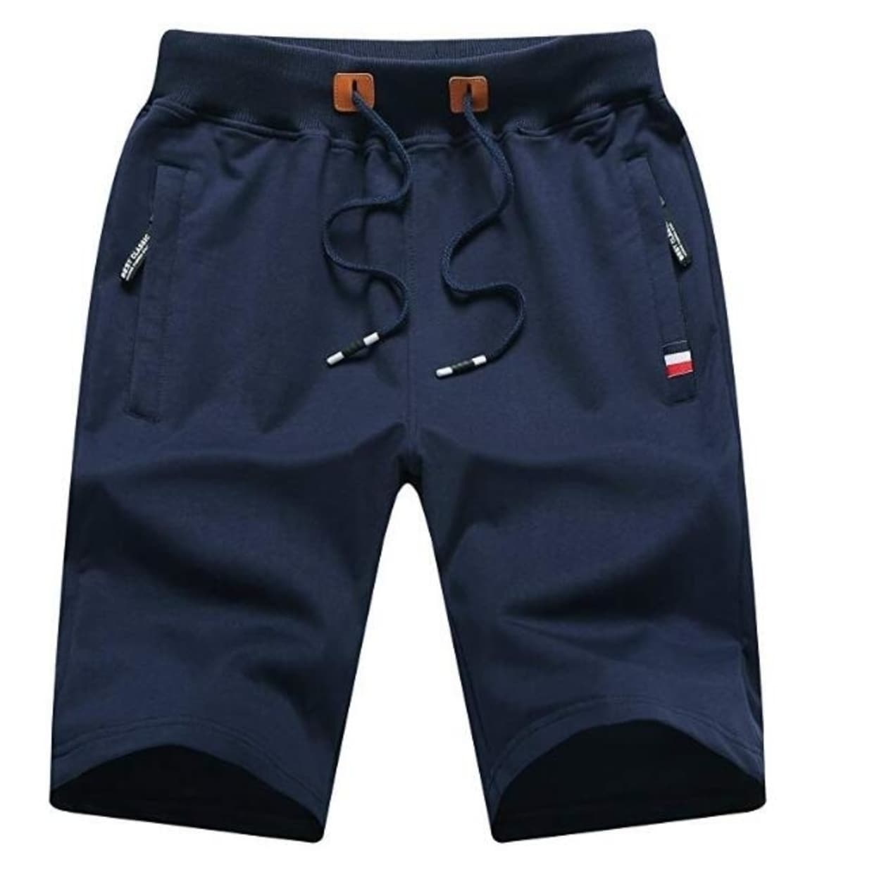 fleece shorts zip pockets