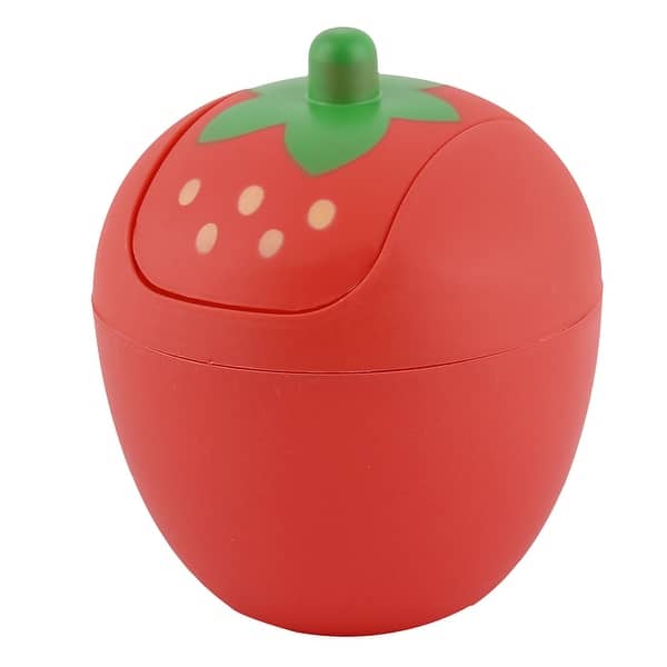 Shop Kitchen Plastic Strawberry Shaped Trash Garbage Seedcase
