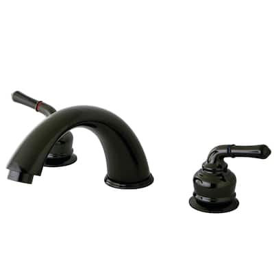 Kingston Brass Water Onyx Deck Mounted Roman Tub Filler with Lever