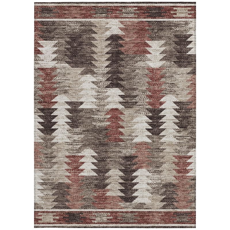 HomeRoots Southwestern Transitional Rectangle Outdoor Rug