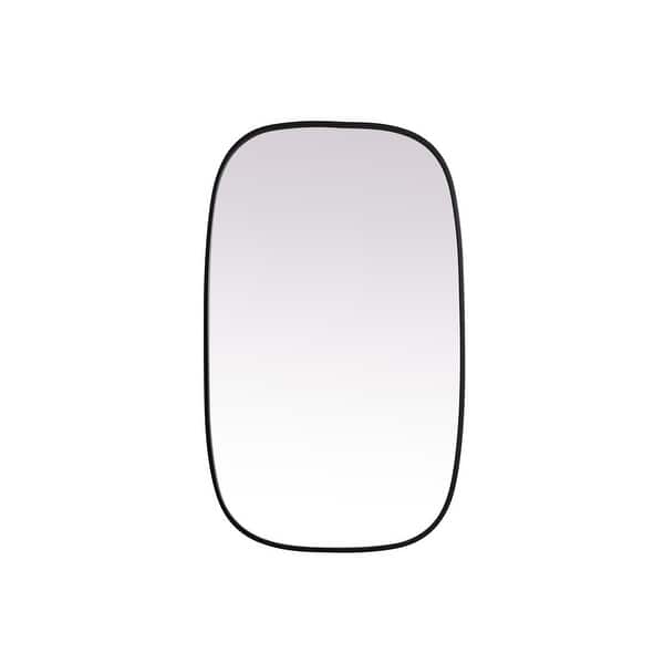 slide 2 of 11, Elegant Lighting MR2B2440 Brynn 24" W x 40" H Modern Oval Bathroom Black
